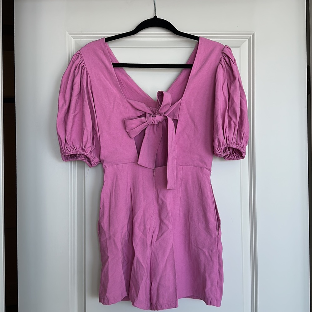 Pink romper + bow! - Picture 4 of 4